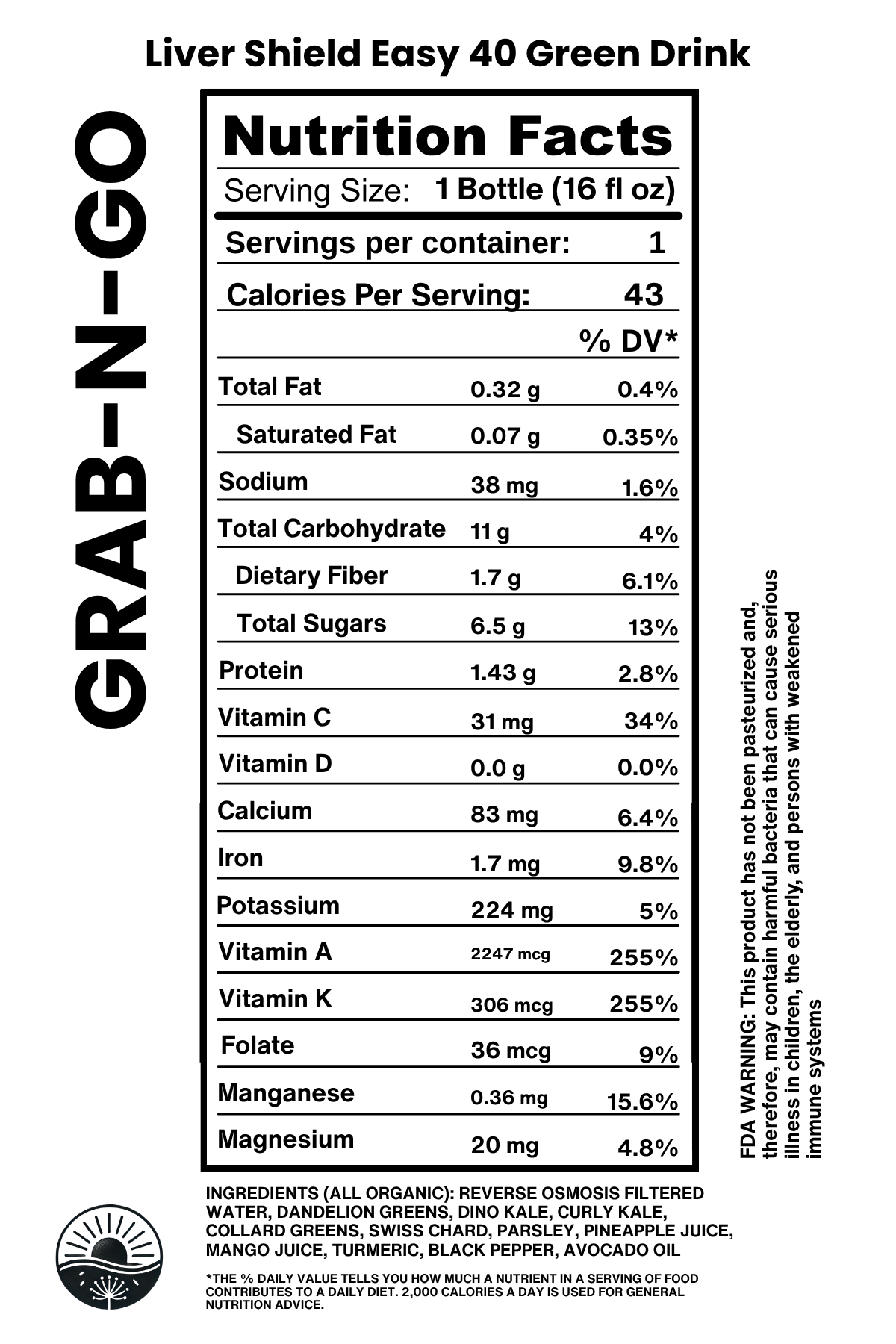 Liver Shield Easy 40 Grab-n-Go Green Drinks